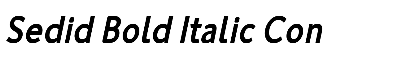 Sedid Bold Italic Con